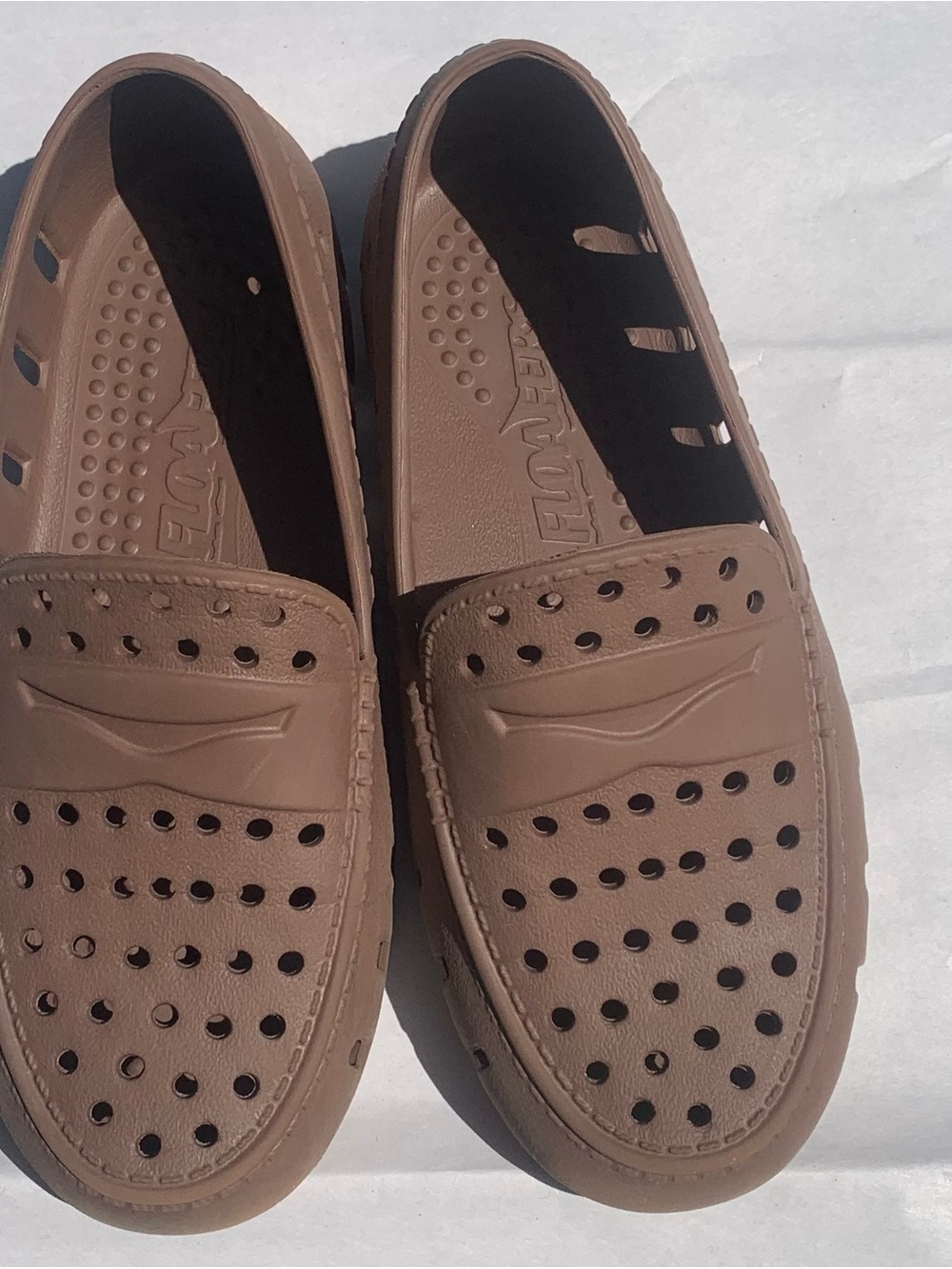 Men's Brown Perforated Slip-On Casual Loafers